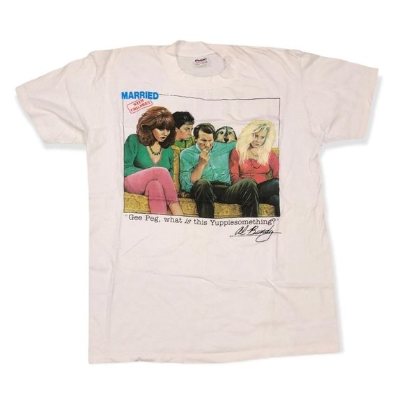 Vintage 80s Married with Children Family Peggy Al TV Promo T Shirt - Picture 1 of 4